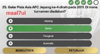 gelar piala asia afc jepang ke-4 diraih pada 2011 di mana turnamen diadakan Jepang Qatar Tiongkok Australia