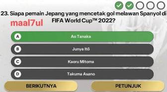 siapa pemain jepang yang mencetak gol melawan spanyol di fifa world cup 2022 Ao Tanaka Junya Itō Kaoru Mitoma Takuma Asano
