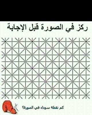 حل لغز كم نقطة سوداء في الصورة