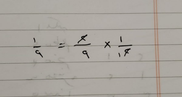 أوجد الناتج في ابسط صورة ان أمكن ١/٢ × ٢/٩