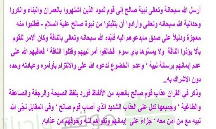 اعود الى بعض المراجع لابحث عن قصه نبي ذكر في القران الكريم واضمنها ملف انجازي